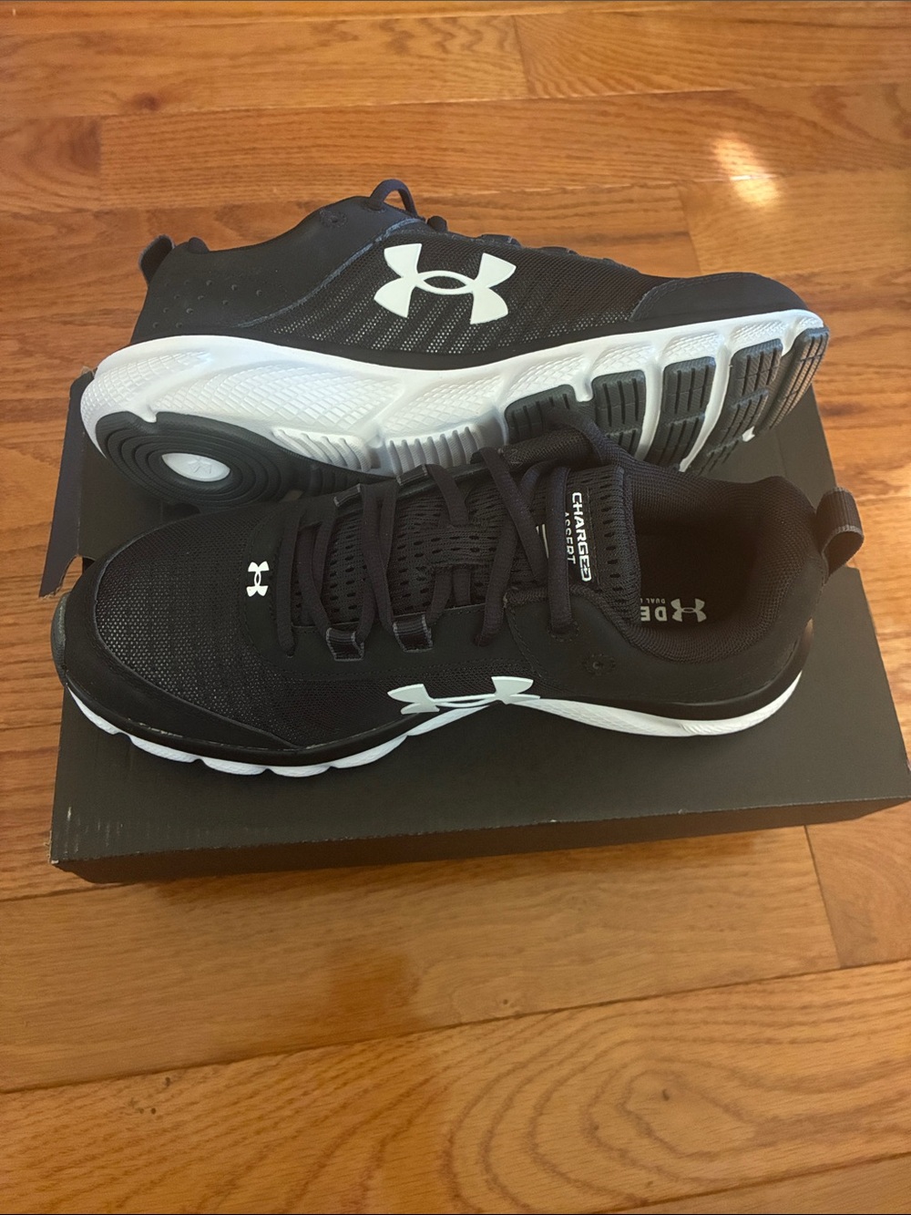 Under Armour Black and White Women's Running Sneakers